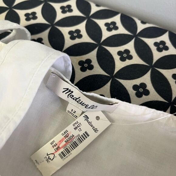 Madewell Button-Front Tiered Midi Dress NWT Size 12 - Picture 4 of 12